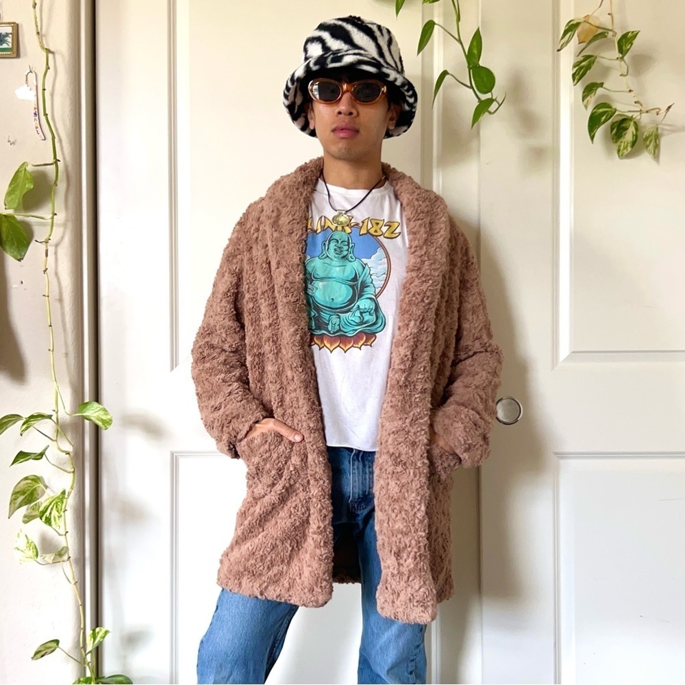 Brown Philosophy Teddy Coat - Picture 2 of 5